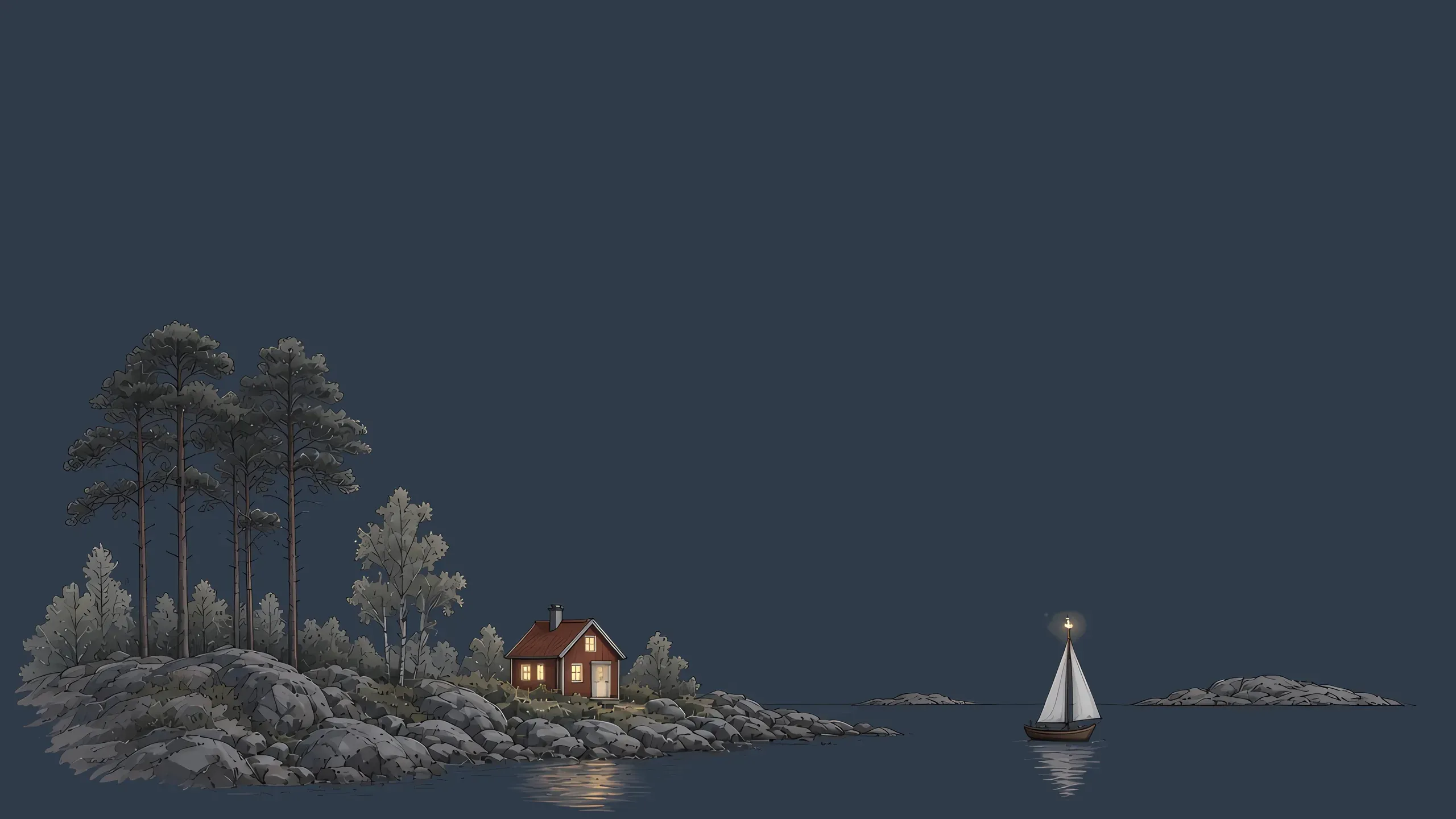 The coast. wallpaper, dark