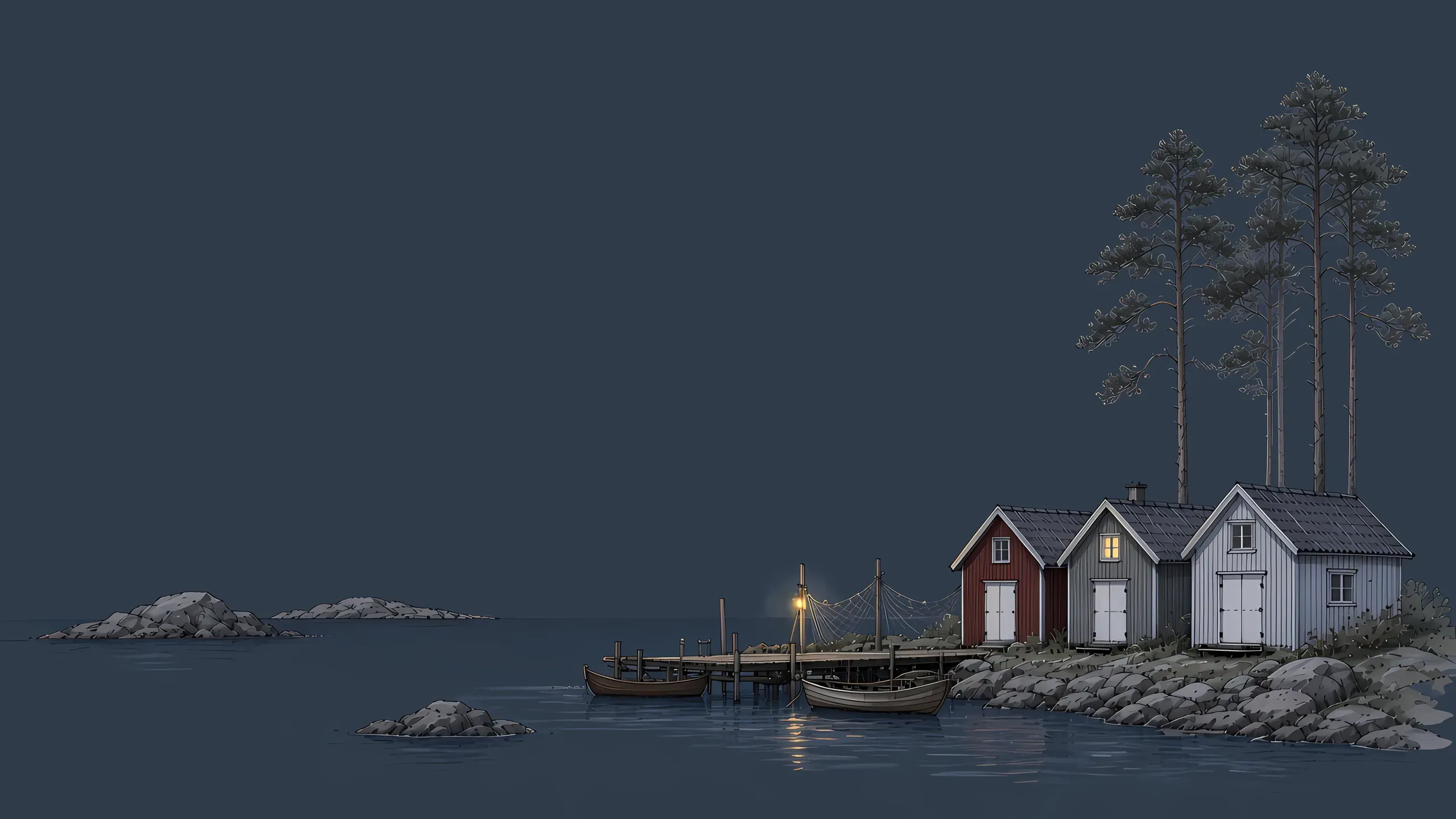 The harbour. wallpaper, dark