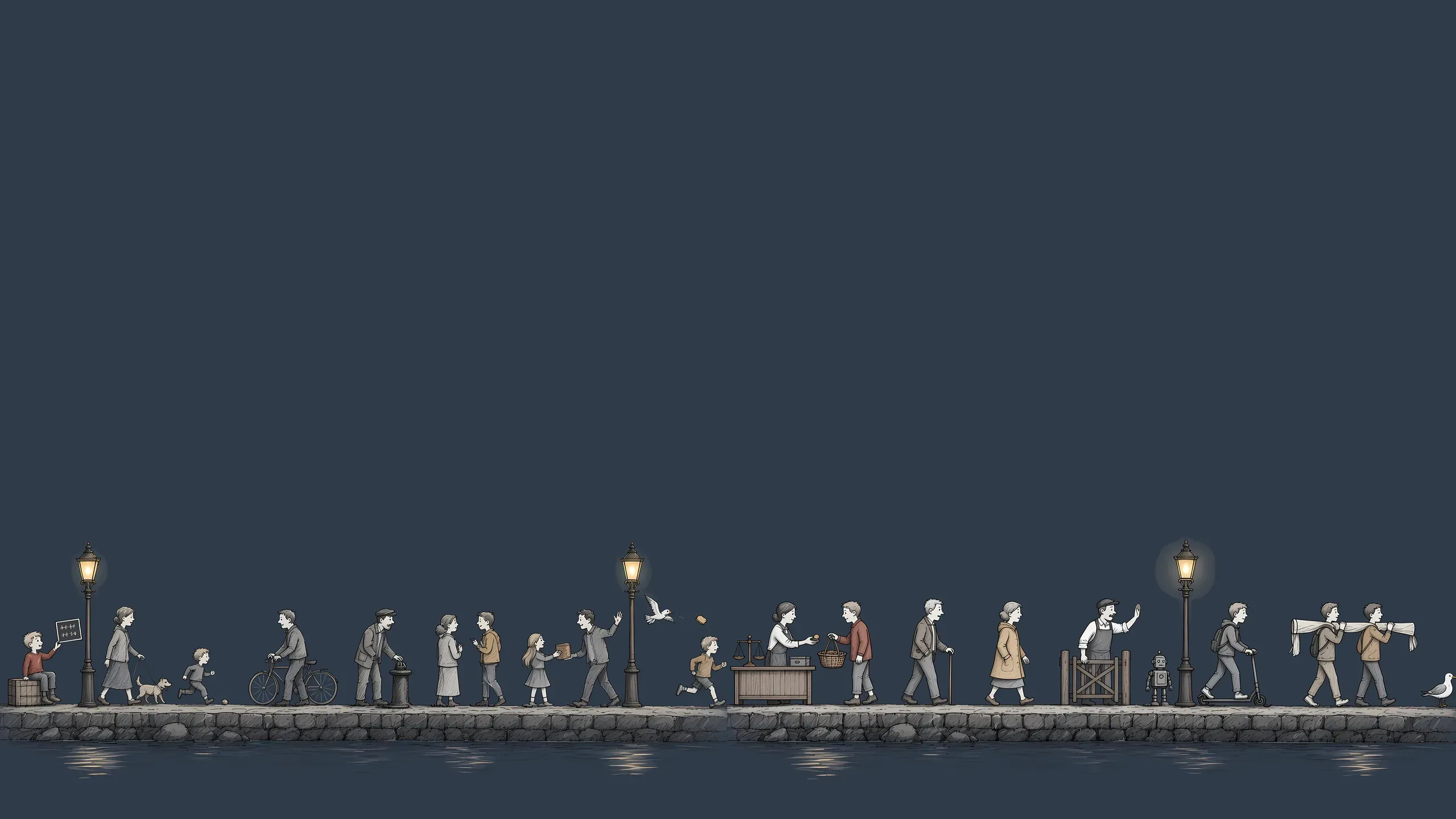 The quay. wallpaper, dark