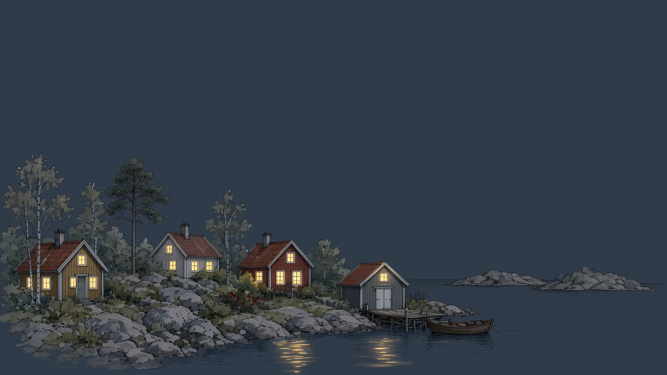 The village. wallpaper, dark